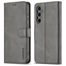 LC.imeeke - LC.IMEEKE Samsung Galaxy A16 Fodral PU-läder - Grå