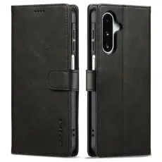 LC.imeeke - LC.IMEEKE Samsung Galaxy A17 Pl&aring;nboksfodral Konstl&auml;der - Svart