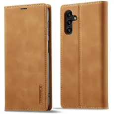 LC.imeeke - LC.IMEEKE Samsung Galaxy A17 Pl&aring;nboksfodral Konstl&auml;der - Brun