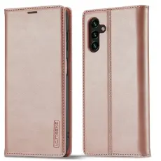 LC.imeeke - LC.IMEEKE Samsung Galaxy A17 Pl&aring;nboksfodral Konstl&auml;der - Ros&eacute;guld