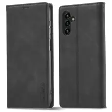 LC.imeeke - LC.IMEEKE Samsung Galaxy A54 5G Pl&aring;nboksfodral Konstl&auml;der - Svart