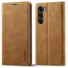 LC.imeeke - LC.IMEEKE Samsung Galaxy S23 Pl&aring;nboksfodral Konstl&auml;der - Brun