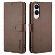 LC.imeeke - LC.IMEEKE Samsung Galaxy S25 Edge Fodral KonstL&auml;der - Brun