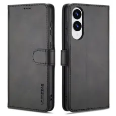 LC.imeeke - LC.IMEEKE Samsung Galaxy S25 Edge Fodral KonstL&auml;der - Svart