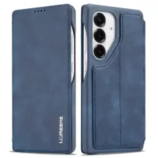 LC.imeeke - LC.IMEEKE Samsung Galaxy S25 Fodral Card Holder KonstL&auml;der - Bl&aring;