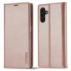 LC.imeeke - LC.IMEEKE Samsung Galaxy S25 Pl&aring;nboksfodral Konstl&auml;der - Ros&eacute;guld