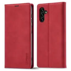 LC.imeeke - LC.IMEEKE Samsung Galaxy S25 Pl&aring;nboksfodral Konstl&auml;der- R&ouml;d