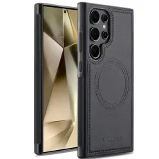 LC.imeeke - LC.IMEEKE Samsung Galaxy S25 Ultra Fodral KonstL&auml;der - Svart