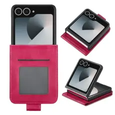 LC.imeeke - LC.IMEEKE Samsung Galaxy Z Flip7 Fodral Card Holder - Rosa KonstL&auml;der