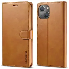 LC.imeeke - LC.IMEEKE Pl&aring;nboksfodral f&ouml;r iPhone 15 Plus - Konstl&auml;der - Gul