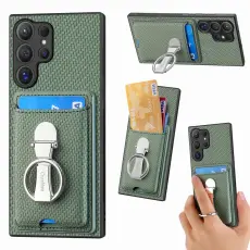 CASENEO - Saluda Mobilskal till Samsung Galaxy S25 Ultra &Auml;kta l&auml;der - Gr&ouml;n