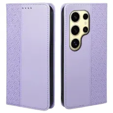 OEM - ABEEL Samsung Galaxy S26 Ultra Pl&aring;nboksfodral Konstl&auml;der Flip - Lila