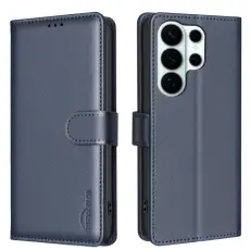 BINFEN COLOR - BINFEN Samsung Galaxy S26 Ultra Pl&aring;nboksfodral Konstl&auml;der RFID Skydd - Bl&aring;