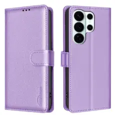 BINFEN COLOR - BINFEN Samsung Galaxy S26 Ultra Pl&aring;nboksfodral Konstl&auml;der RFID Skydd - Lila