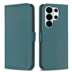 OEM - BINFEN Samsung Galaxy S26 Ultra Pl&aring;nboksfodral Konstl&auml;der Flip Folio - Gr&ouml;n