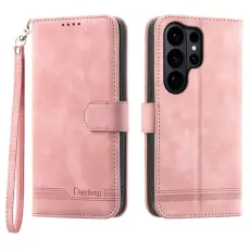 Dux Ducis - DIERFENG Samsung Galaxy S26 Ultra Pl&aring;nboksfodral Konstl&auml;der - Rosa