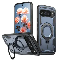 N/A - Mobilskal till Google Pixel 9 Pro XL Plast Milit&auml;rskydd med St&auml;ll - Bl&aring;