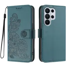 OEM - Mandala Samsung Galaxy S26 Ultra Pl&aring;nboksfodral Konstl&auml;der - Gr&ouml;n