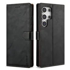 OEM - N.BEKUS Samsung Galaxy S26 Ultra Pl&aring;nboksfodral Konstl&auml;der - Svart