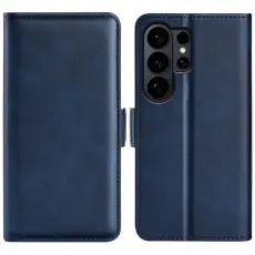 OEM - Samsung Galaxy S26 Ultra Pl&aring;nboksfodral Konstl&auml;der - Bl&aring;