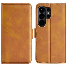 OEM - Samsung Galaxy S26 Ultra Pl&aring;nboksfodral Konstl&auml;der - Gul