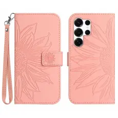 OEM - Samsung Galaxy S26 Ultra Pl&aring;nboksfodral Konstl&auml;der - Rosa