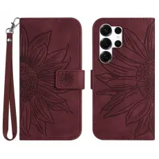 Amorus - Samsung Galaxy S26 Ultra Pl&aring;nboksfodral Konstl&auml;der - Vinr&ouml;d