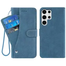 OEM - Samsung Galaxy S26 Ultra Pl&aring;nboksfodral Konstl&auml;der Retro - Bl&aring;