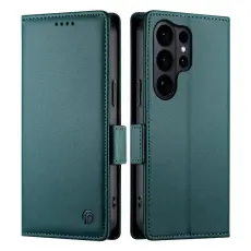 OEM - Samsung Galaxy S26 Ultra Pl&aring;nboksfodral Konstl&auml;der - Gr&ouml;n