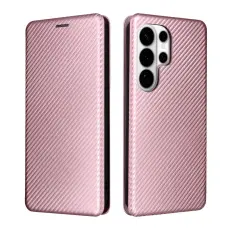 OEM - Mobilskal till Samsung Galaxy S26 Ultra Kolfiber St&ouml;tt&aring;ligt Konstl&auml;der Ros&eacute;guld