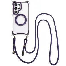 OEM - Mobilskal till Samsung Galaxy S26 Ultra Magnetiskt Ring St&auml;ll TPU + PC - Lila