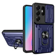 OEM - Mobilskal till Samsung Galaxy S26 Ultra Plast Kickstand Bak- Bl&aring;