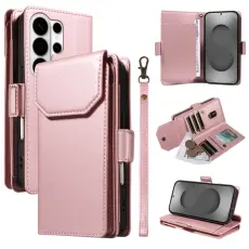 OEM - Mobilskal till Samsung Galaxy S26 Ultra KonstL&auml;der St&auml;ll - Ros&eacute;guld