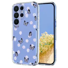 OEM - Mobilskal till Samsung Galaxy S26 Ultra TPU Blomm&ouml;nster - Fj&auml;rilar