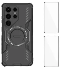 WANLONFENG - WANLONFENG Mobilskal till Samsung Galaxy S26 Ultra PC TPU DJ Series - Svart