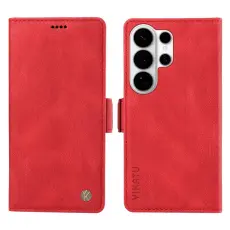 YIKATU - YIKATU Samsung Galaxy S26 Ultra Pl&aring;nboksfodral Konstl&auml;der - R&ouml;d