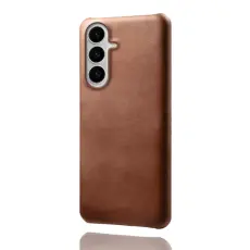 OEM - Samsung Galaxy S26 / S26 Pro Skal Konstl&auml;der H&aring;rd PC Skydd - Brun