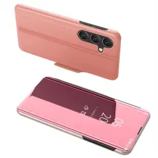 OEM - Samsung Galaxy S26 / S26 Pro Skal Med F&ouml;nster PU L&auml;der - Ros&eacute;guld