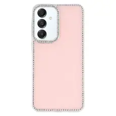 OEM - Samsung Galaxy S26/S26 Pro Skal Rhinestone Edge Glitter TPU + PC - Ljusrosa