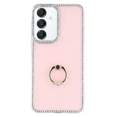 OEM - Samsung Galaxy S26/S26 Pro Skal Ring Kickstand TPU + PC - Glittrande Ljusrosa