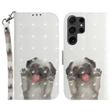 OEM - Pl&aring;nboksfodral f&ouml;r Samsung Galaxy S26 Ultra Konstl&auml;der - Pug