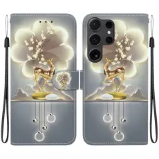 OEM - Pl&aring;nboksfodral f&ouml;r Samsung Galaxy S26 Ultra Konstl&auml;der - Sika Deer