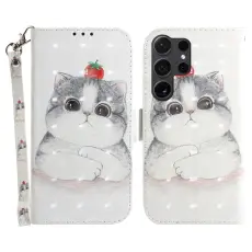 OEM - Pl&aring;nboksfodral f&ouml;r Samsung Galaxy S26 Ultra Konstl&auml;der - S&ouml;t katt