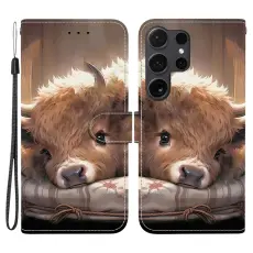 OEM - Pl&aring;nboksfodral f&ouml;r Samsung Galaxy S26 Ultra Konstl&auml;der Stativ - Kalv