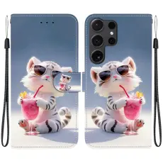 OEM - Pl&aring;nboksfodral f&ouml;r Samsung Galaxy S26 Ultra Konstl&auml;der - Tecknad Tiger