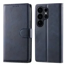 OEM - Pl&aring;nboksfodral f&ouml;r Samsung Galaxy S26 Ultra Konstl&auml;der Kickstand - Bl&aring;