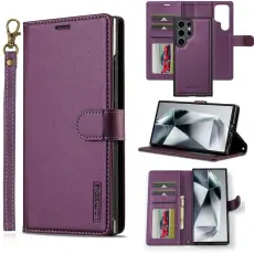 LC.imeeke - LC.IMEEKE Pl&aring;nboksfodral f&ouml;r Samsung Galaxy S26 Ultra Konstl&auml;der Magnetiskt Lila