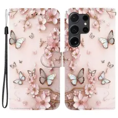 OEM - Pl&aring;nboksfodral f&ouml;r Samsung Galaxy S26 Ultra M&ouml;nstertryck Konstl&auml;der Rosa fj&auml;ril