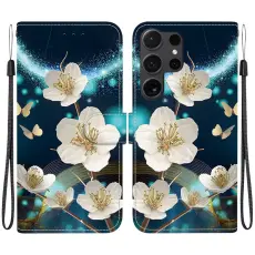 OEM - Pl&aring;nboksfodral f&ouml;r Samsung Galaxy S26 Ultra M&ouml;nstertryckt Konstl&auml;der - Magnolia