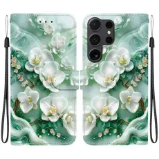 OEM - Pl&aring;nboksfodral f&ouml;r Samsung Galaxy S26 Ultra M&ouml;nstertryckt Konstl&auml;der Jade Blomma